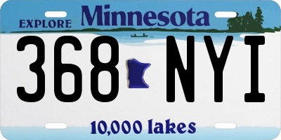 MN license plate 368NYI