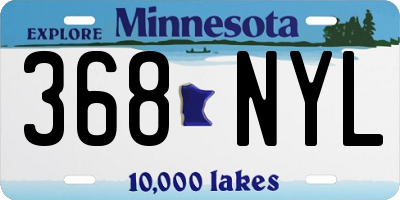 MN license plate 368NYL