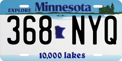 MN license plate 368NYQ