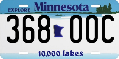 MN license plate 368OOC
