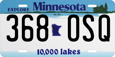 MN license plate 368OSQ