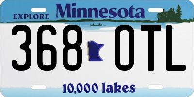 MN license plate 368OTL