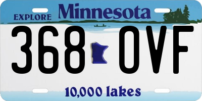 MN license plate 368OVF