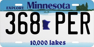 MN license plate 368PER