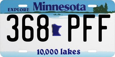 MN license plate 368PFF