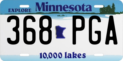 MN license plate 368PGA