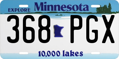 MN license plate 368PGX