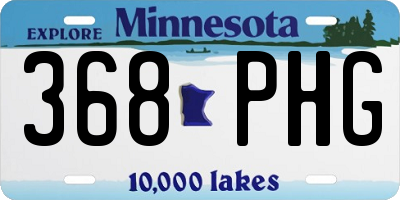 MN license plate 368PHG