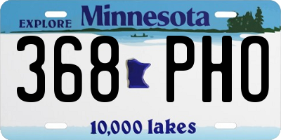 MN license plate 368PHO