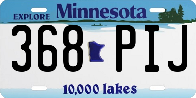 MN license plate 368PIJ