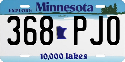 MN license plate 368PJO
