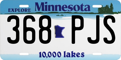 MN license plate 368PJS