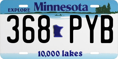 MN license plate 368PYB