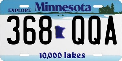 MN license plate 368QQA