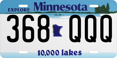 MN license plate 368QQQ