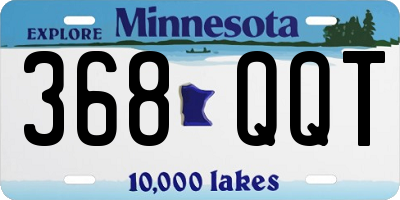 MN license plate 368QQT