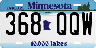 MN license plate 368QQW