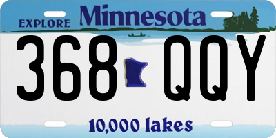 MN license plate 368QQY