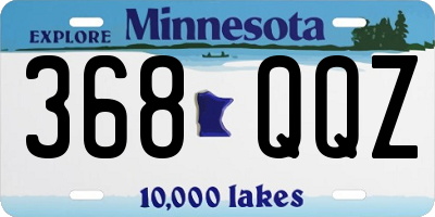 MN license plate 368QQZ