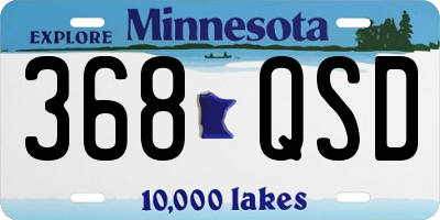 MN license plate 368QSD
