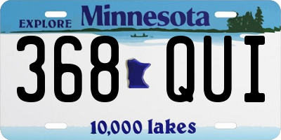 MN license plate 368QUI