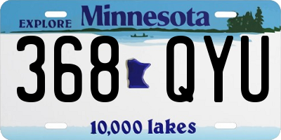MN license plate 368QYU