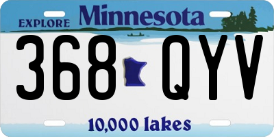 MN license plate 368QYV