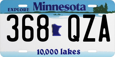 MN license plate 368QZA