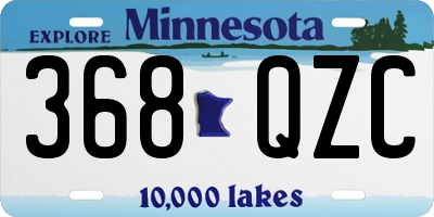 MN license plate 368QZC