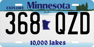 MN license plate 368QZD