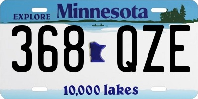 MN license plate 368QZE
