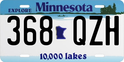 MN license plate 368QZH