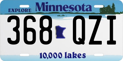 MN license plate 368QZI