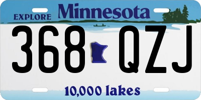MN license plate 368QZJ