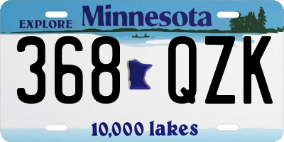 MN license plate 368QZK