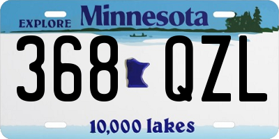 MN license plate 368QZL