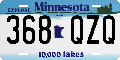 MN license plate 368QZQ