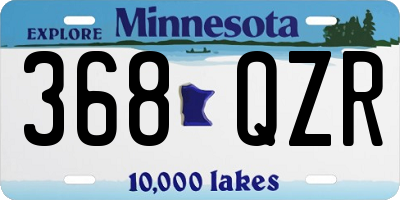 MN license plate 368QZR