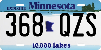 MN license plate 368QZS
