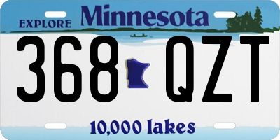 MN license plate 368QZT