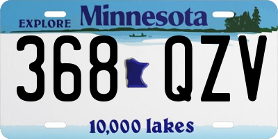 MN license plate 368QZV