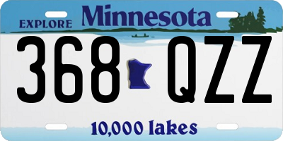 MN license plate 368QZZ