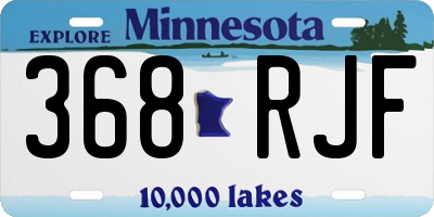 MN license plate 368RJF
