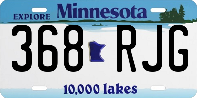 MN license plate 368RJG