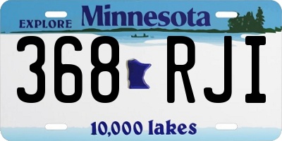 MN license plate 368RJI