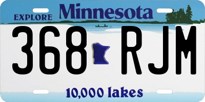 MN license plate 368RJM