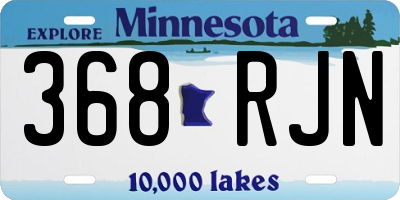 MN license plate 368RJN