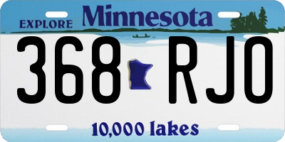 MN license plate 368RJO