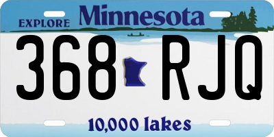 MN license plate 368RJQ