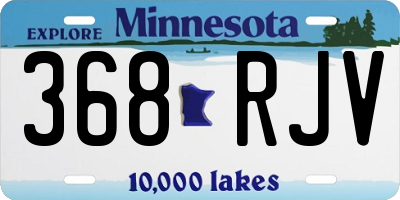 MN license plate 368RJV